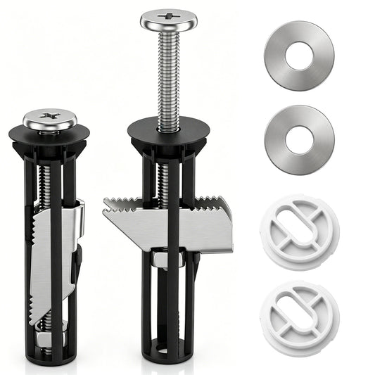 HekouJiub 2 Pcs Toilet Seat Bolts, Universal Toilet Seat Screws Locking