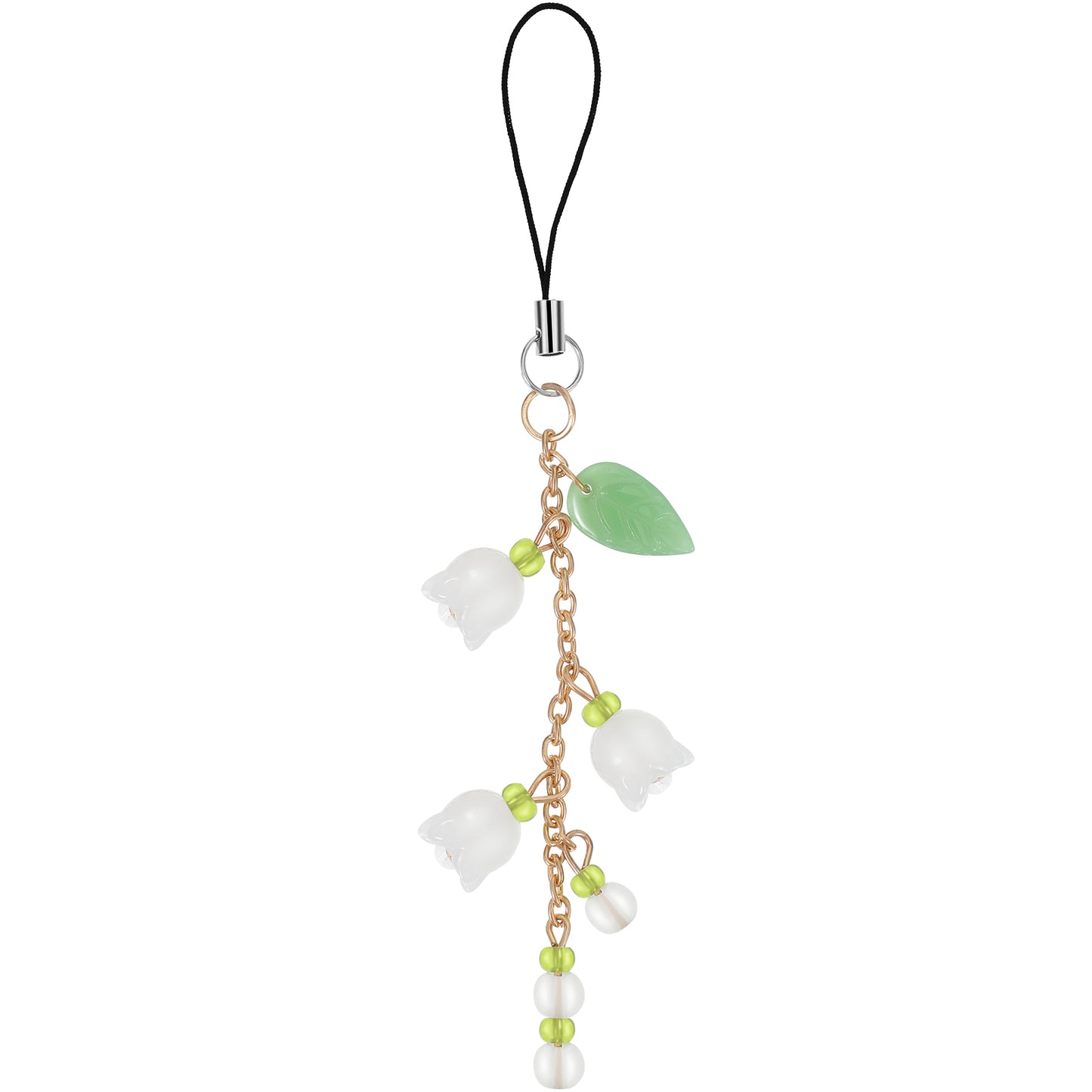 Telooco Flower Phone Charm Beautiful Flower Phone Charms Strap 13.5 cm/5.31 Inch Cute Phone Charms Key Storage Gift Bag Accessories for Girls