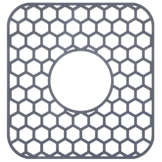 Silicone Sink Protectors for Kitchen Sinks, 12.4 x 11.5inch Sink Mats for Bottom of Kitchen Sinks Stainless Steel, Kitchens Mats Non-Slip Heat-Resistant(Grey)