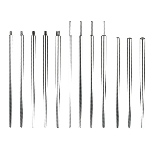 Tucnoeu 12PCS Stainless Steel Piercing Taper 14G 16G 18G 20G Piercing Changing Tool Kit for Nose, Ear, Navel, Lip, Eyebrow