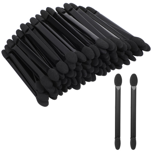 100Pcs Eye Shadow Applicators Double-Ended Eyeshadow Sponge Brushes Disposable Eye Makeup Applicators Sponge Tip Eye Shadow Brush Cosmetic Tool(3.4 Inch Length)