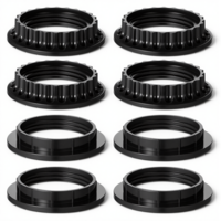 8 Pcs Lamp Shade Rings, 2 Assorted Size E26 Light Socket Shade Rings Collar Ring 33mm 39mm, Lock Socket Replacement or Standard Base Threaded Lamp Holder 1-3/8 Inches and 1-1/2 Inch