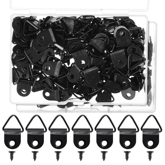 d Ring Picture Hangers 200 Pcs Small d Rings with 200 Pcs Screws , D Ring Picture Hangers for Hanging Clock Paintings Artwork Picture Frame Hook Photos