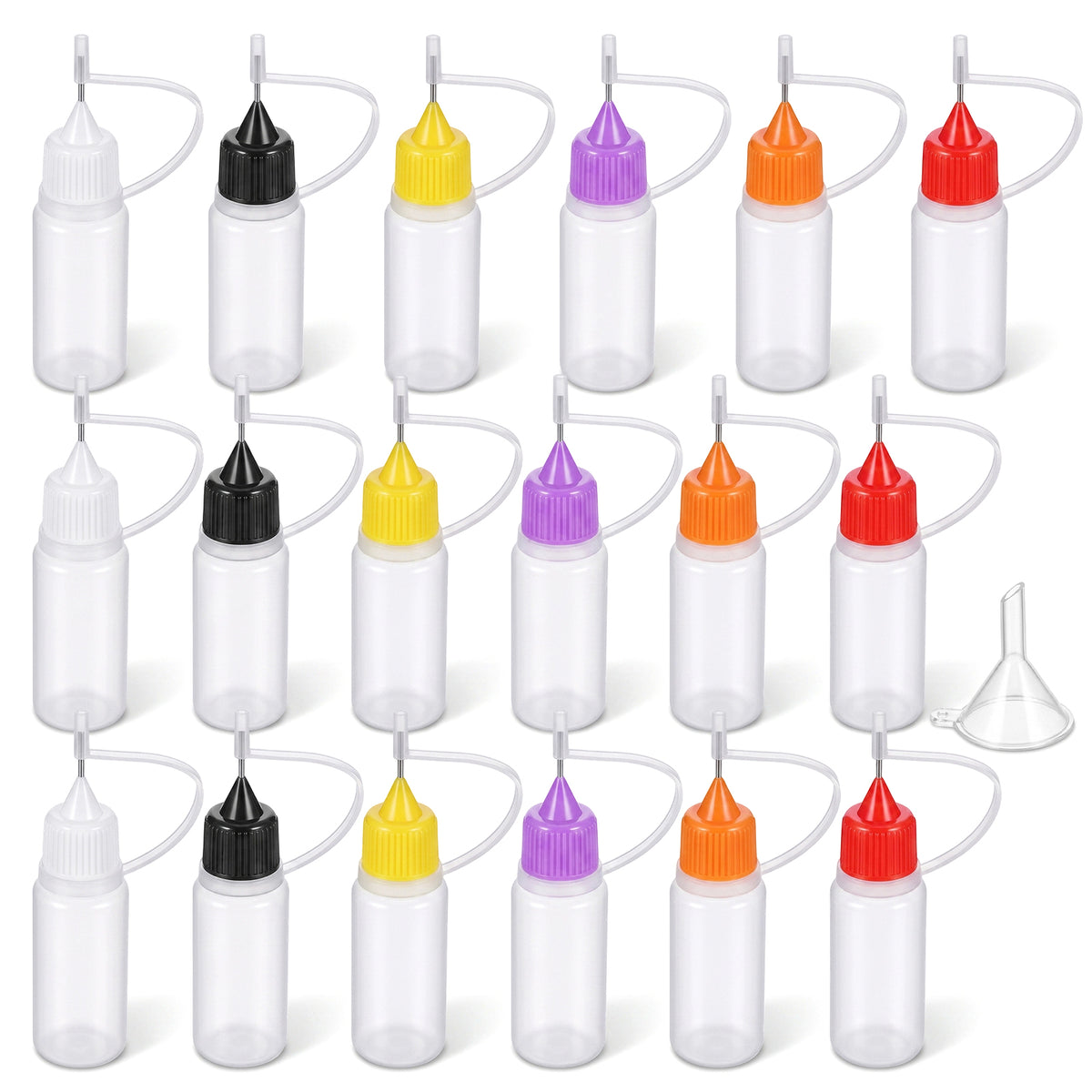 18pcs Precision Tip Applicator Bottle 10ml, Needle Tip Squeeze Bottle
