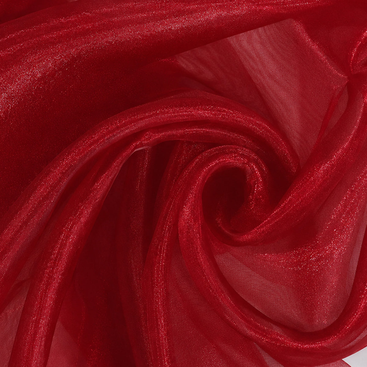 Red Organza Fabric By The Yard, 59Inch Wide Tulle Fabric Rolls