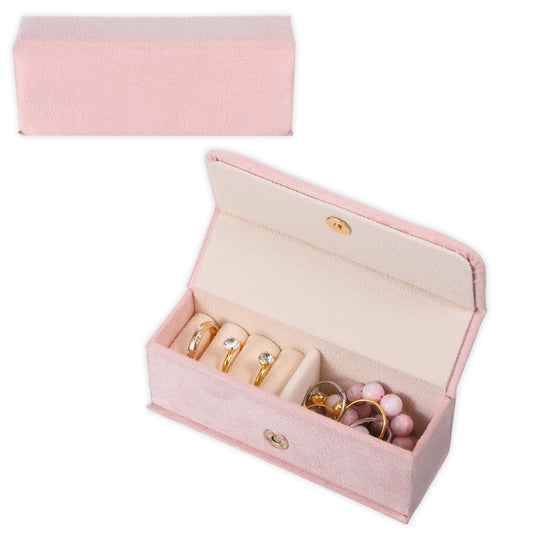 Neyauo Mini Jewelry Box, Portable Jewelry Organizer For Rings, Necklaces, Earrings, With Magnetic Closure