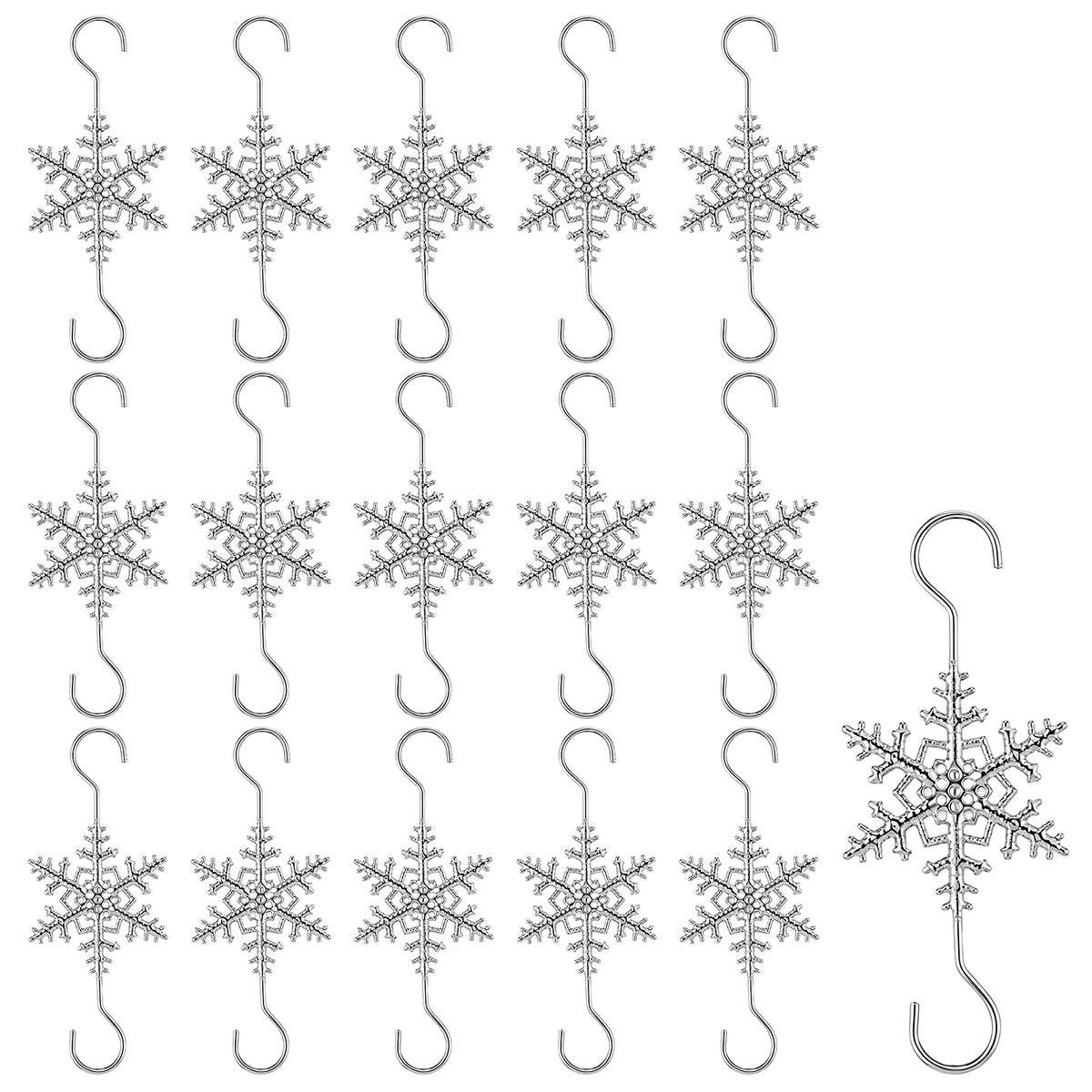 20 Pcs Snowflake Decorative Ornament Hooks, Christmas Tree Decoration Hooks