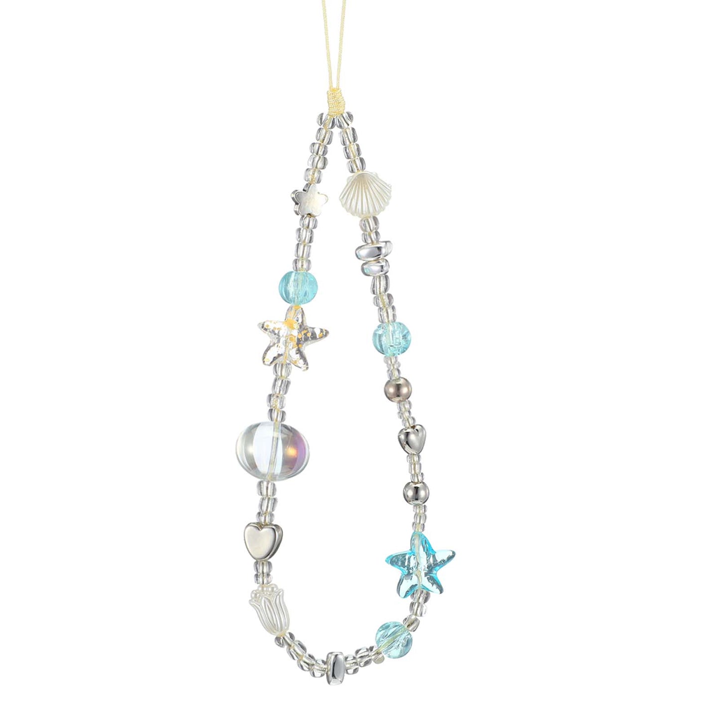 Yolev Beaded Camera Wrist Strap Cute Camera Charm Strap Blue Digital Camera Wrist Strap Charm Lanyard for Phone Bag Keychain Accessories