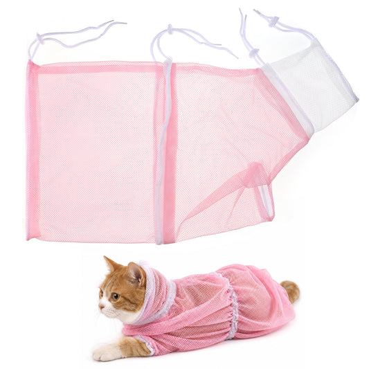 Gemoioio Cat Bathing Grooming Bag with Breathable Mesh for Nail Trimming