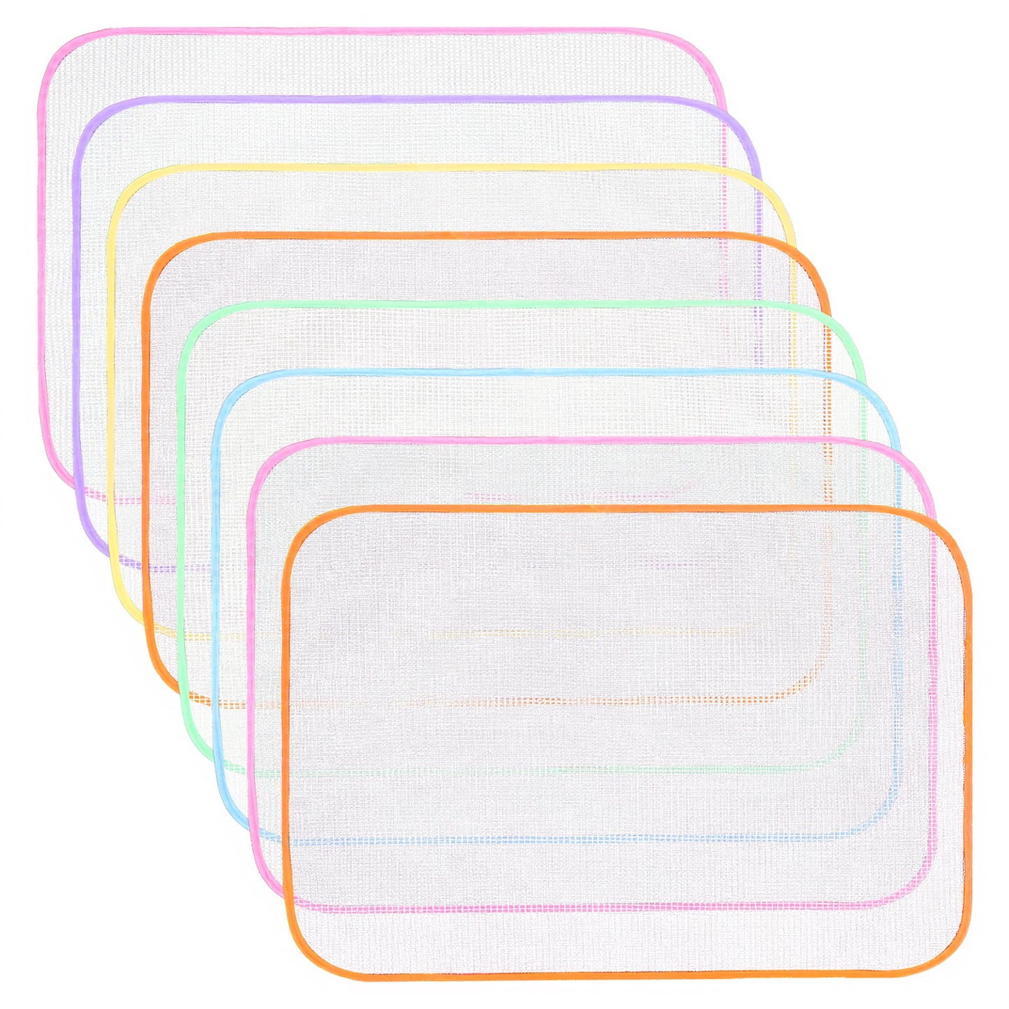 Lusofie Pressing Cloth for Ironing and Sewing, 8 PCS Ironing Cloth, Grid Pattern, Heat-Resistant, Protect Clothes, Random Color