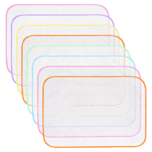 Lusofie Pressing Cloth for Ironing and Sewing, 8 PCS Ironing Cloth, Grid Pattern, Heat-Resistant, Protect Clothes, Random Color