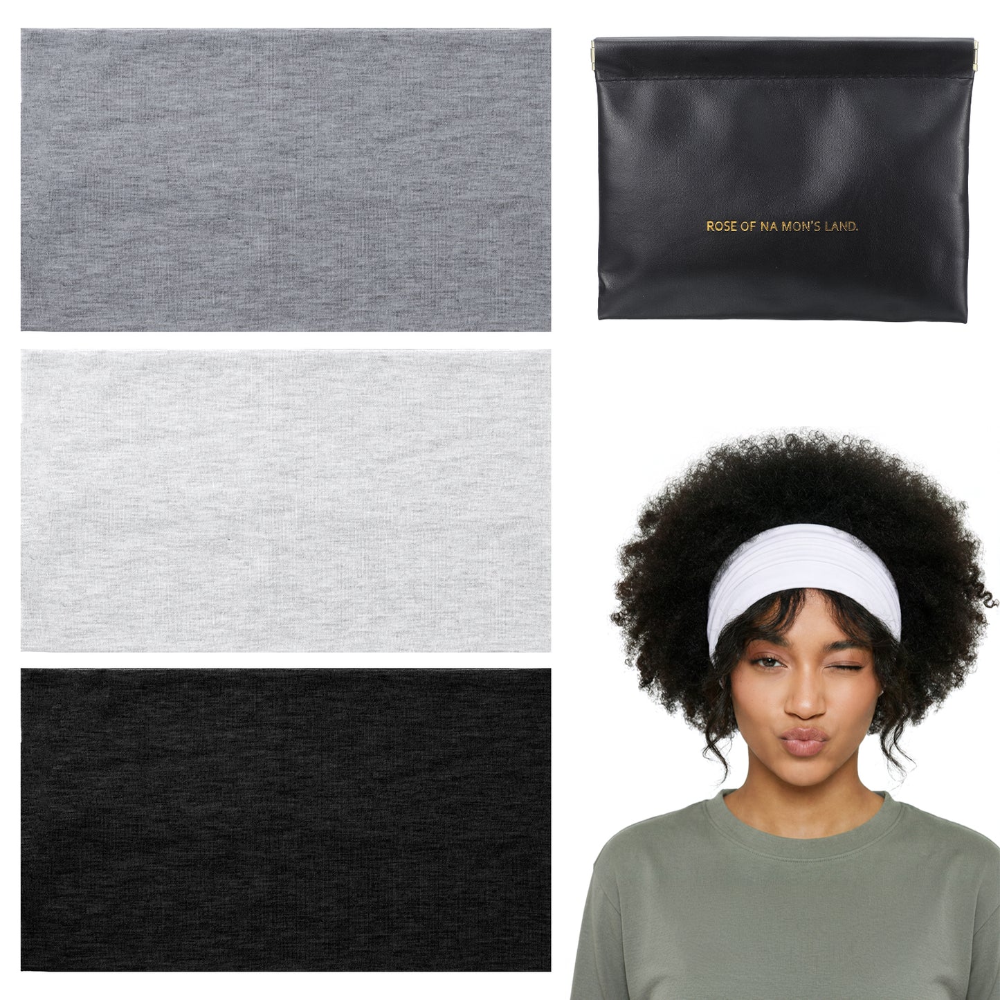 Wide Headbands for Women 3 Pack - Non-Slip Thick Elastic Boho Hair Bands for Yoga, Workout, Running & Skincare, Soft Stretchy Headwrap for Daily Wear
