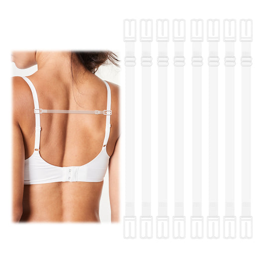 Tucnoeu 8pcs Bra Strap Clips,Bra Straps Holder, Non Slip Elastic Banding,Adjustable Bra Straps Holder, Soft and Comfortable Elastic Fits All Cup Sizes