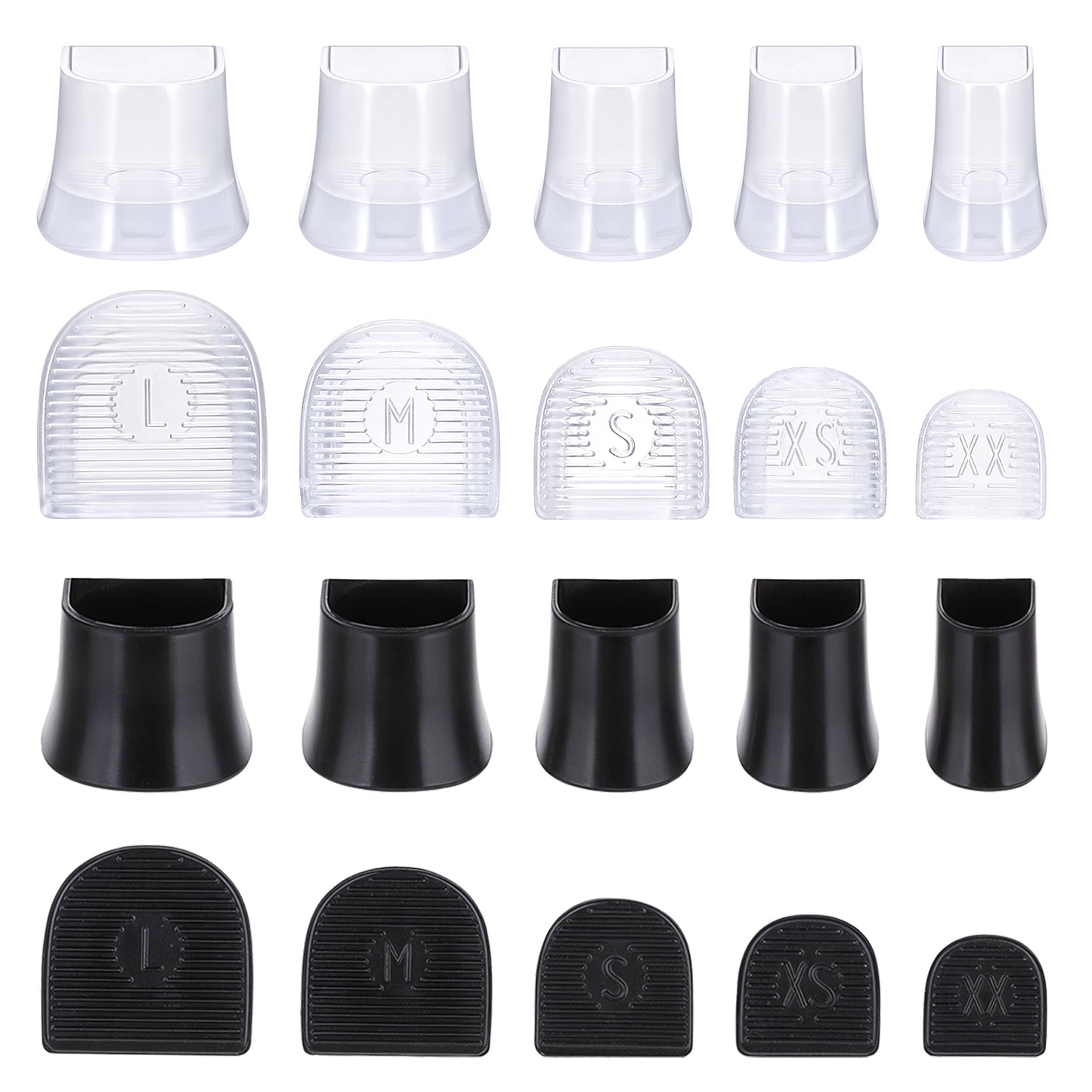 10 Pairs Heel Caps for High Heels,5 Sizes High Heel Protectors Transparent Heel Stoppers Heel Replacement Tips for Walking on Flatland and Uneven Road