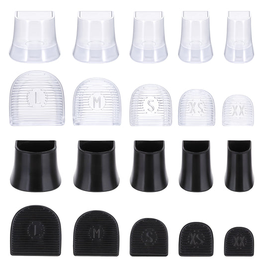 10 Pairs Heel Caps for High Heels,5 Sizes High Heel Protectors Transparent Heel Stoppers Heel Replacement Tips for Walking on Flatland and Uneven Road