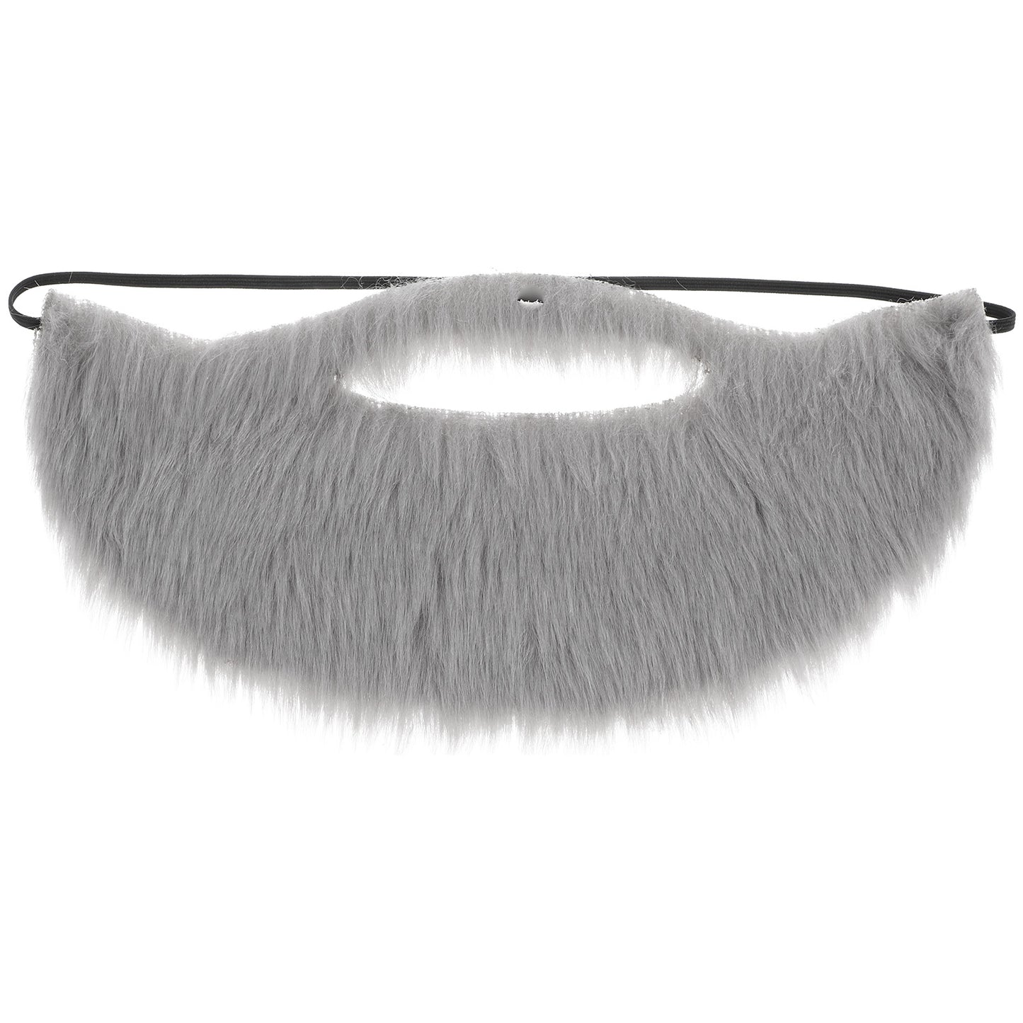 Black Fake Beard Elastic Fake Mustache Realistic Grey Costume Facial Hair for Role Play, Men's Makeup, Christmas, Halloween Party Supplies