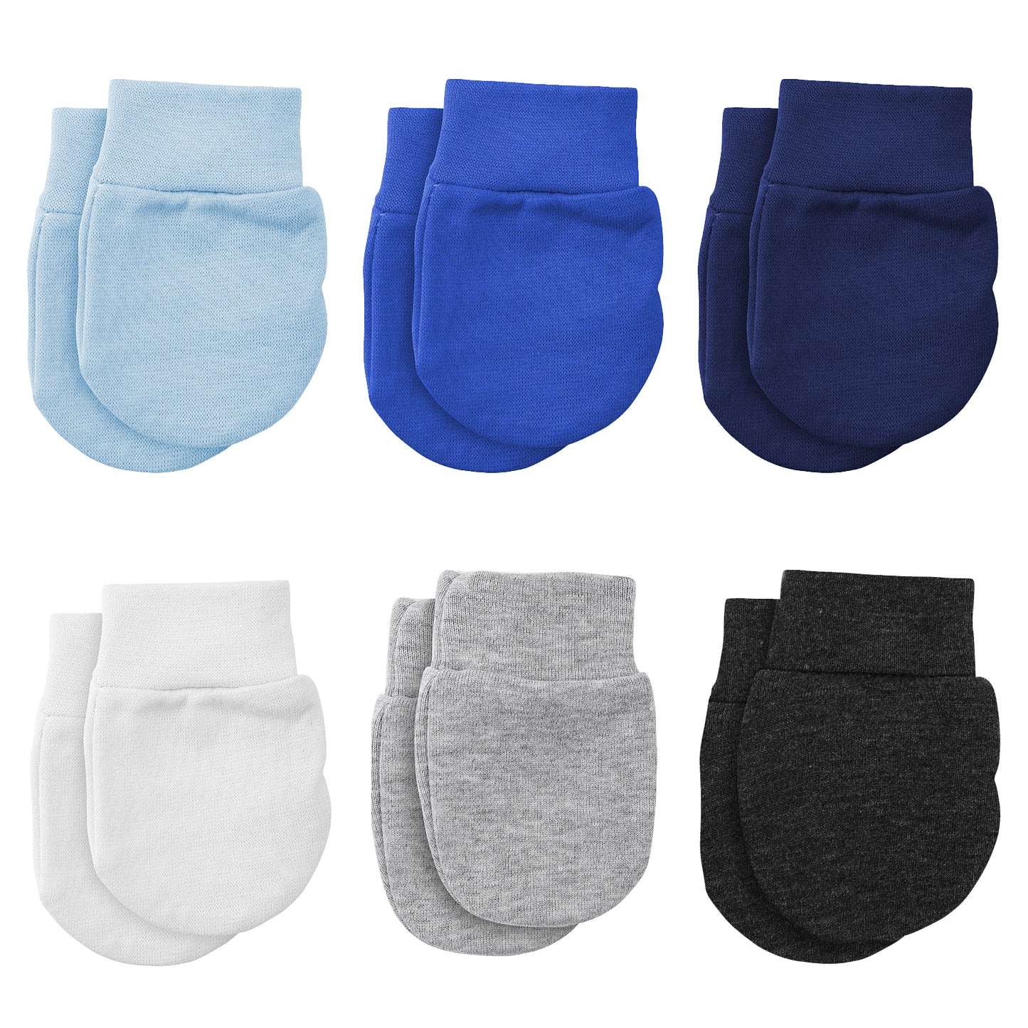 Yolev 6 Pairs Baby Mittens Newborn No Scratch Newborn Hand Mittens Soft Cotton Newborn Gloves for Girls Boys Babies 0-6 Months