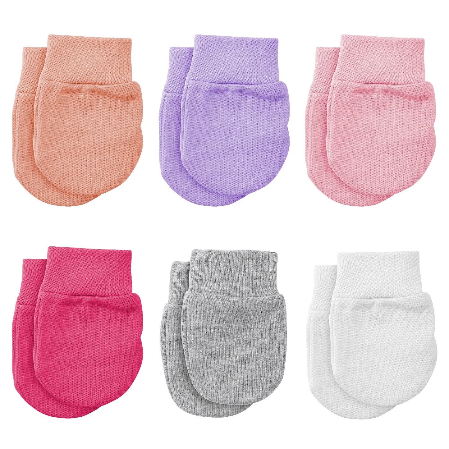 Yolev 6 Pairs Baby Mittens Newborn No Scratch Newborn Hand Mittens Soft Newborn Gloves for Girls Boys Babies 0-6 Months